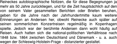 Reineckes autobiographische Notizen, die fr