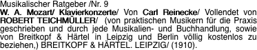 Musikalischer Ratgeber /Nr. 9 W. A.